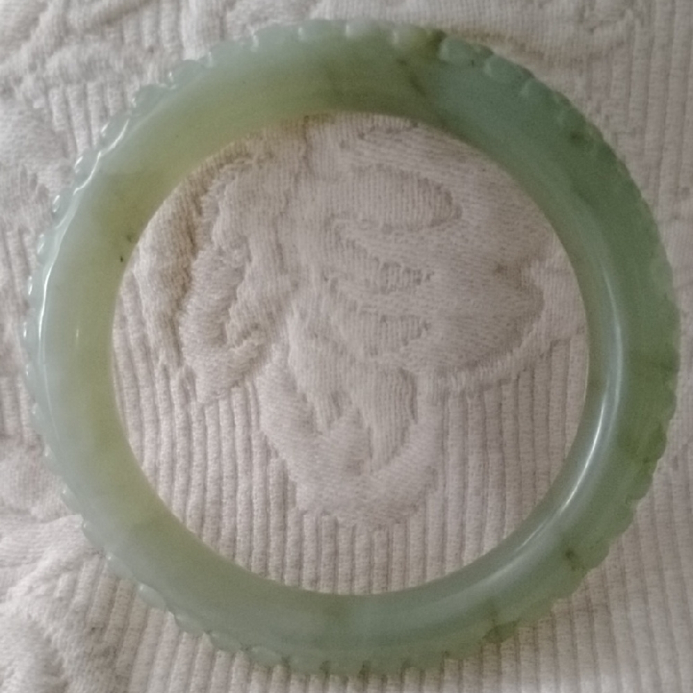 Green Jade Bangle Bracelet
